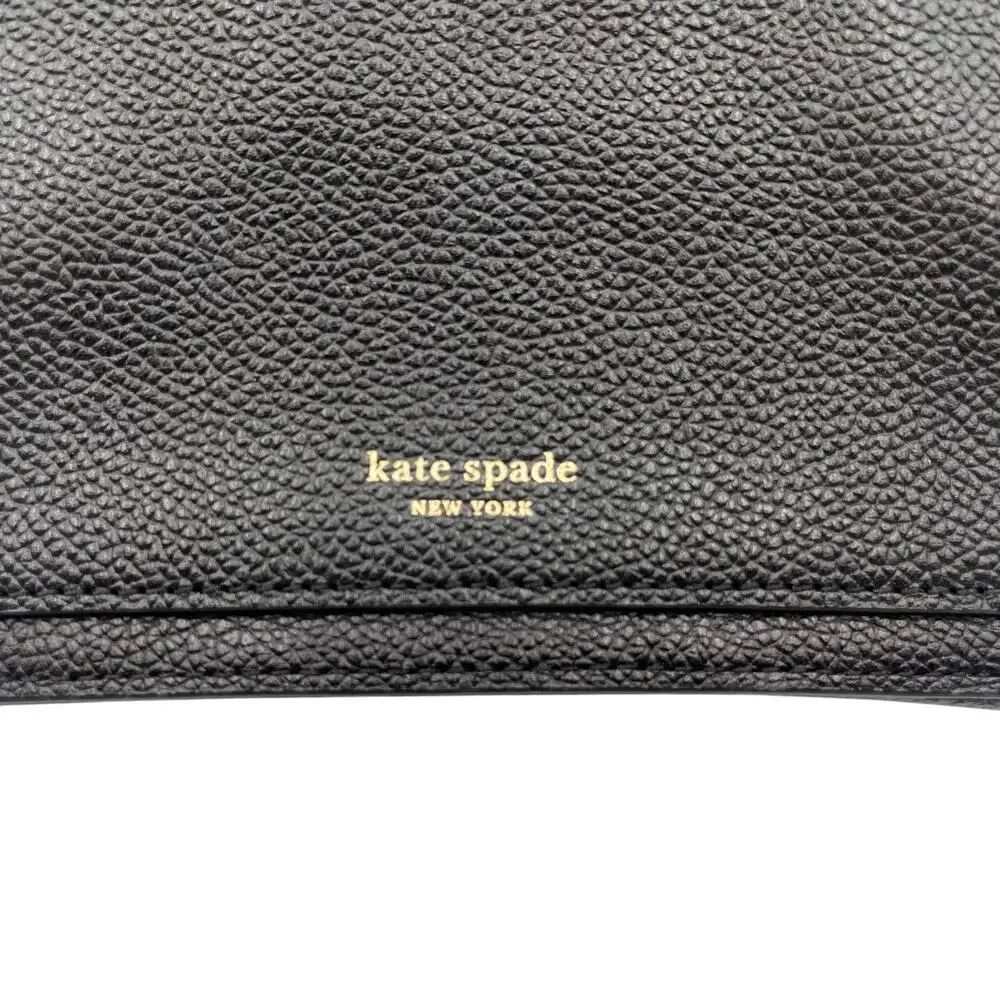 Kate Spade Crossbody Bag Wallet Margaux Enamel Spade Slim Continental Black